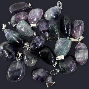 Fluorite Stone Pendant Necklace